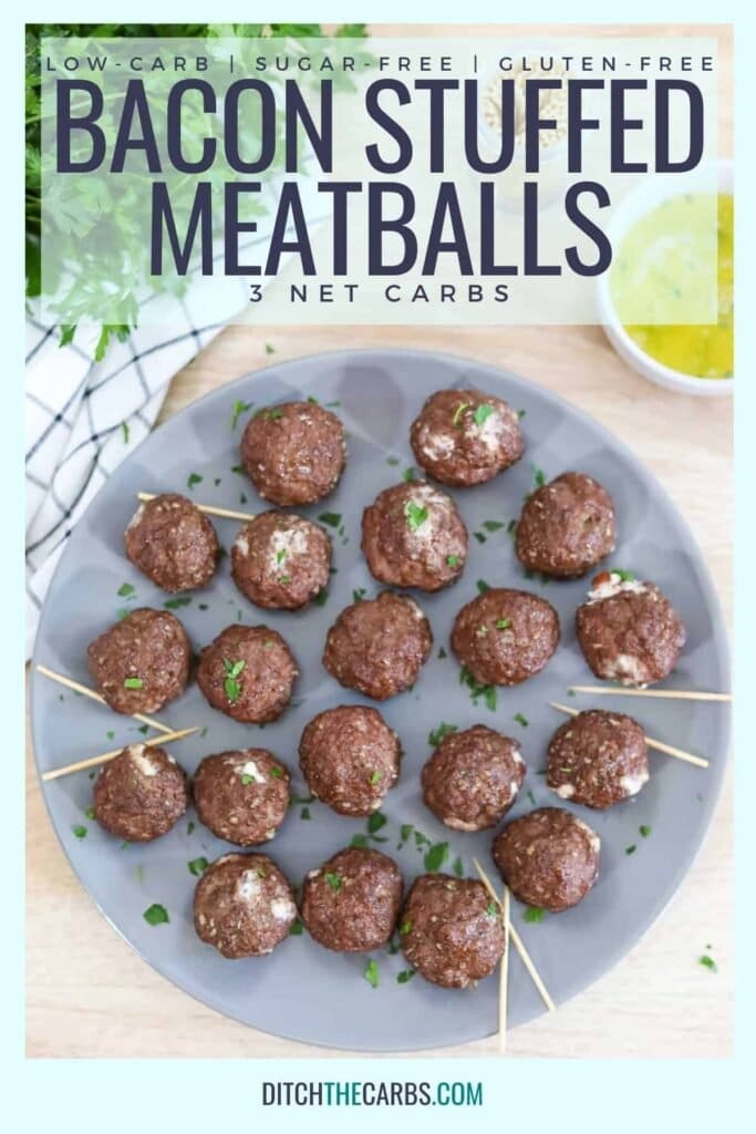 Low-Carb Bacon Stuffed Meatballs